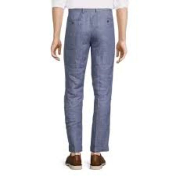 Baird McNutt Men's Murano Linen Slim Fit 36x32 Dress Pants - Picture 1 of 7